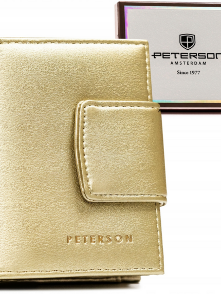 Mały portfel damski ze skóry ekologicznej - Peterson