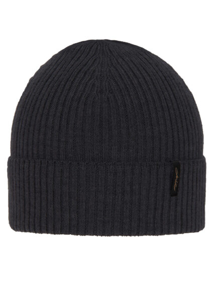 Czapka zimowa damska, ciemnoszara, 100% wełniana merino Megan